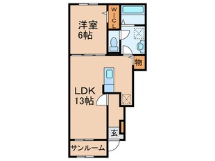 プロスペリティ岡垣Ⅱの物件間取画像